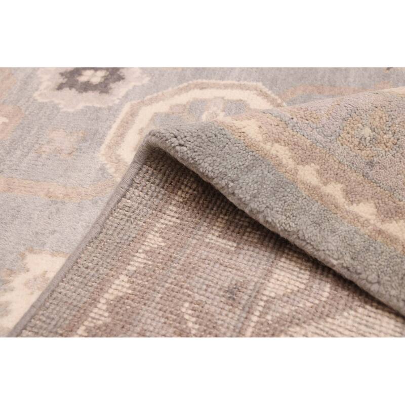 ECARPETGALLERY Hand-knotted Royal Oushak Grey Wool Rug - 9'0 x 11'10
