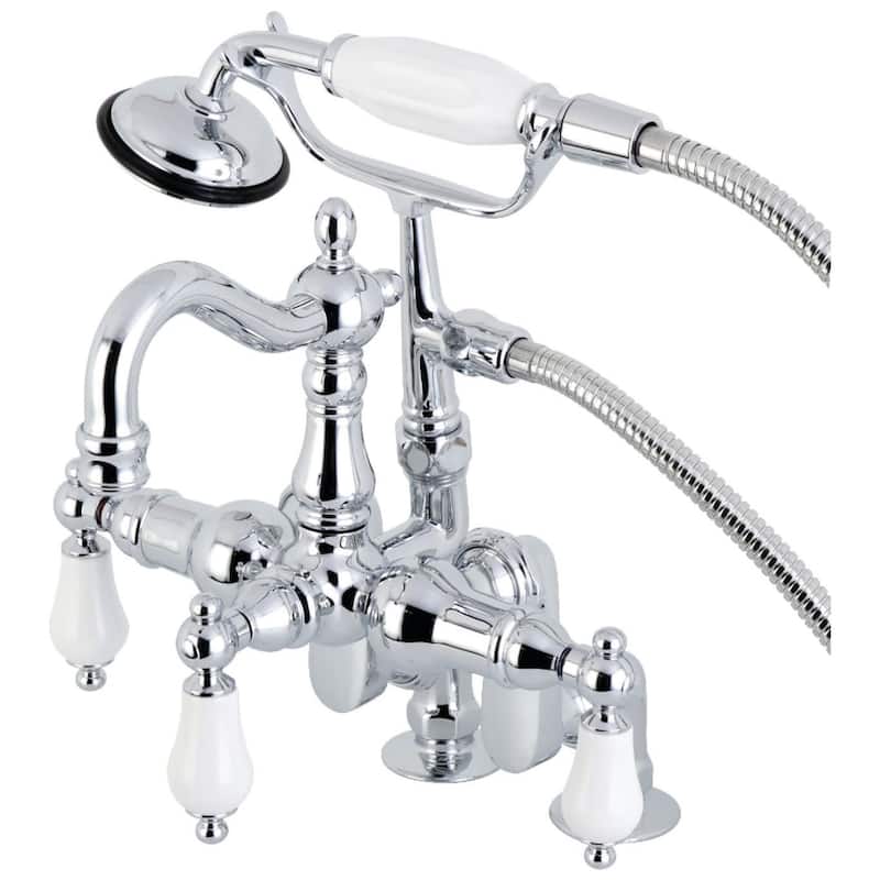 Kingston Brass Vintage Deck Mounted Clawfoot Tub Filler with Built-In