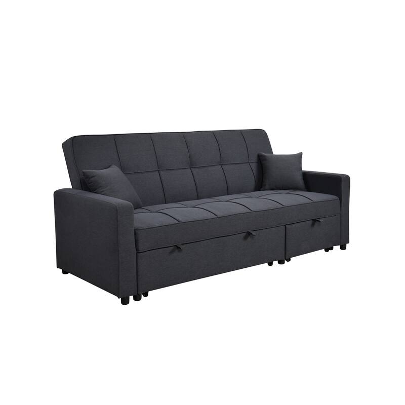 Roomfitters 83" Oversized Upholstered Sofa Bed with Pull-Out Couch Bed & Adjustable Backrest, 3-Seater Convertible Sleeper Sofa