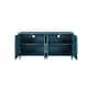 Carved Floral Door Large Storage Cabinet with Metal Handle for Living Room, Kitchen, Entryway