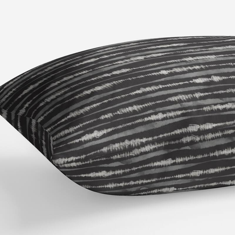 TIEDYE STRIPE CHARCOAL Lumbar Pillow By Jenny Lund Bed Bath & Beyond