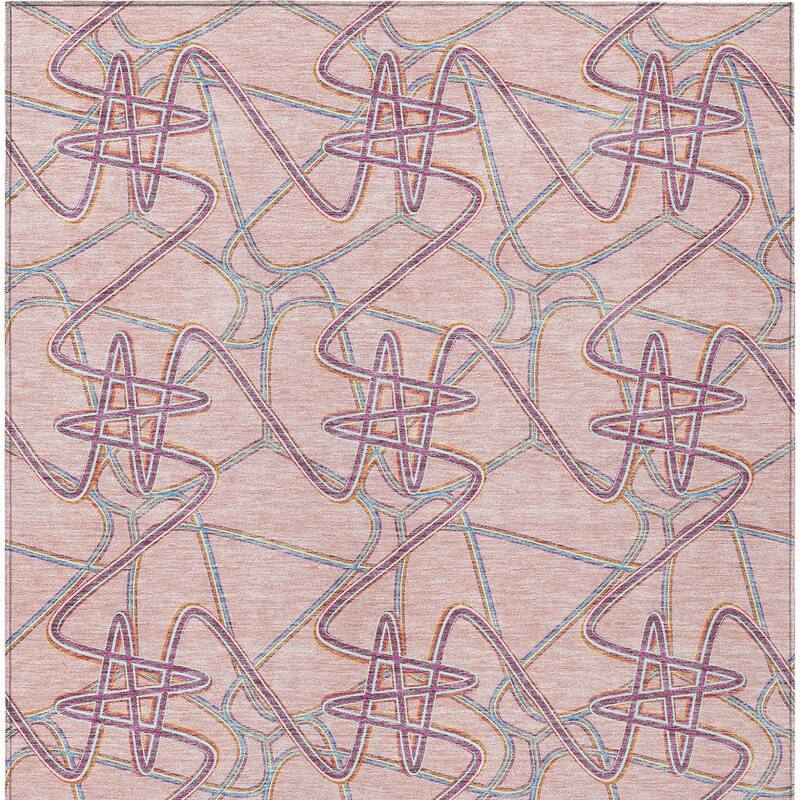 HomeRoots Geometric Contemporary Rectangle Outdoor Rug