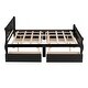 preview thumbnail 22 of 158, (Twin/Full/Queen)Curved Legs Design Platform Bed Frame with 4 Drawers