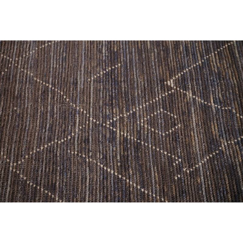 Trellis Moroccan Oriental Area Rug Handmade Wool Carpet - 7'10"x 12'9"