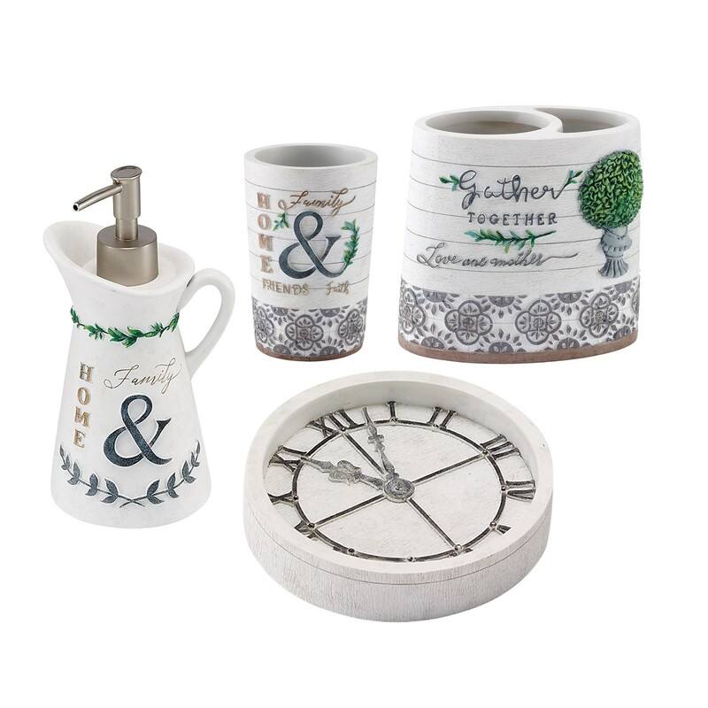 Avanti Modern Farmhouse 4 Pc Bath Accessory Set Multicolor Bed Bath & Beyond 38439133