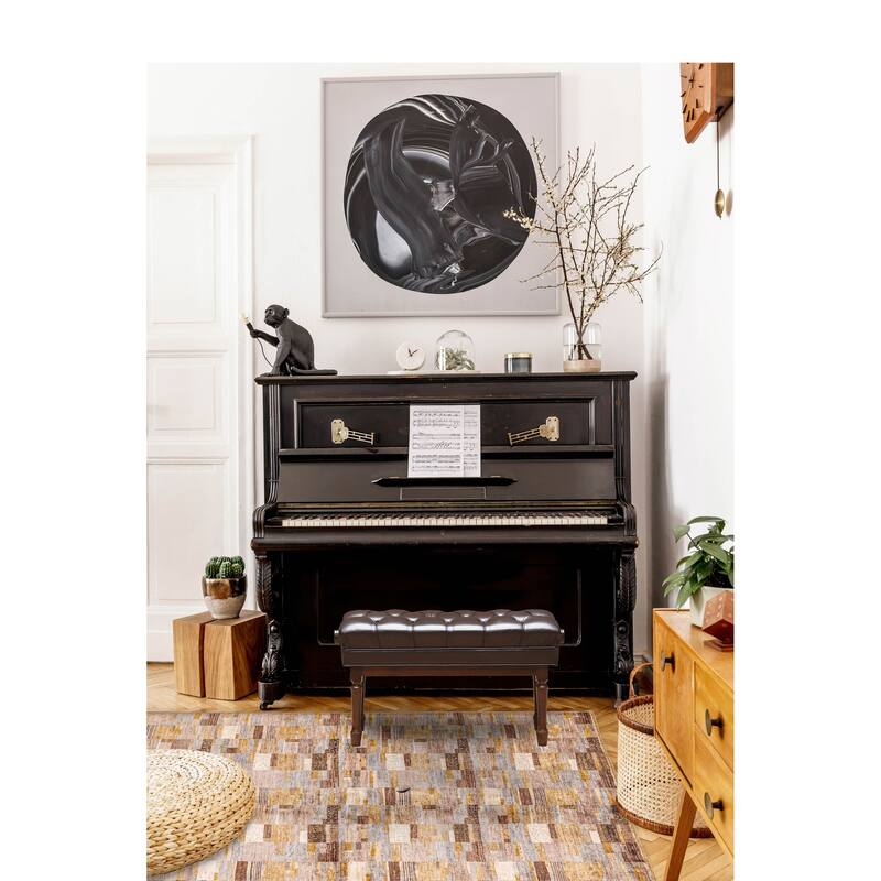 ECARPETGALLERY Hand-knotted Peshawar Ziegler Tan Wool Rug - 5'6 x 7'9