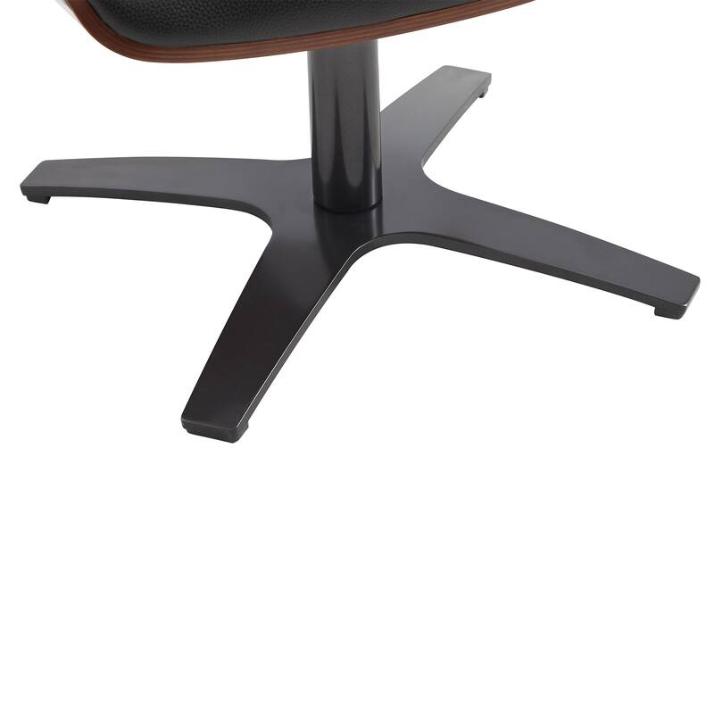 Spruce & Spring Leon Swivel Recliner Chair with Ottoman Set and Adjustable Headrest