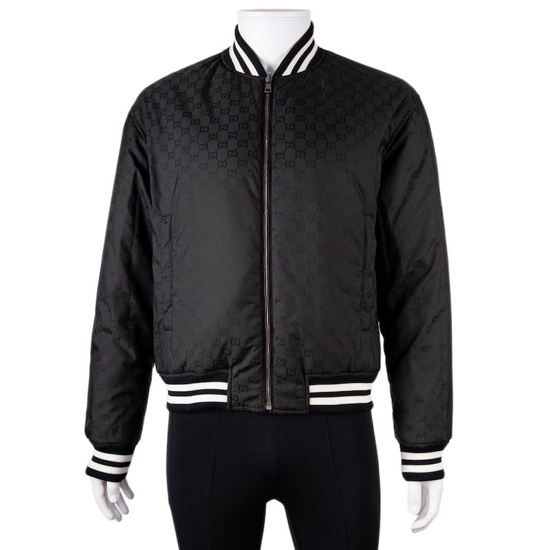 Gucci Men's Reversible Nylon Twill Zip Jacket - 46