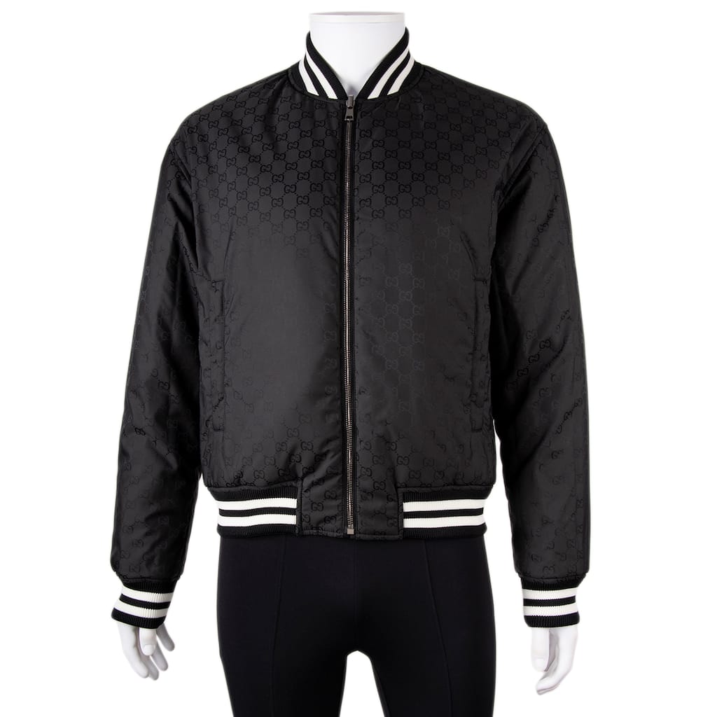 Gucci Men's Reversible Nylon Twill Zip Jacket