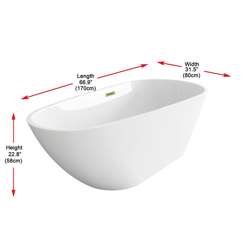 Hillary Bathtub in Glossy White