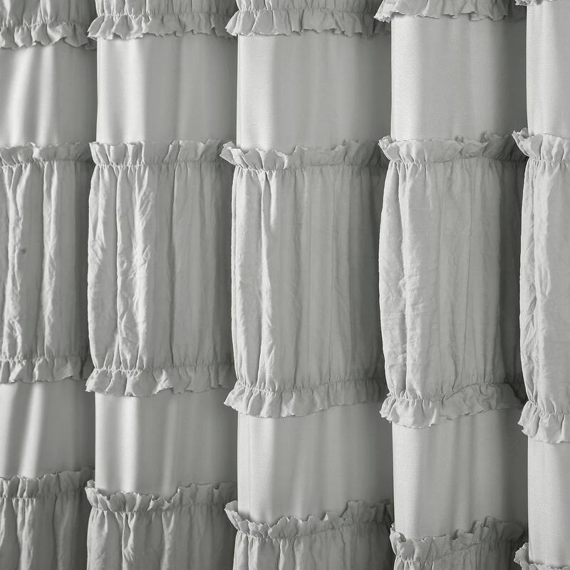 Lush Decor Nova Ruffle Shower Curtain