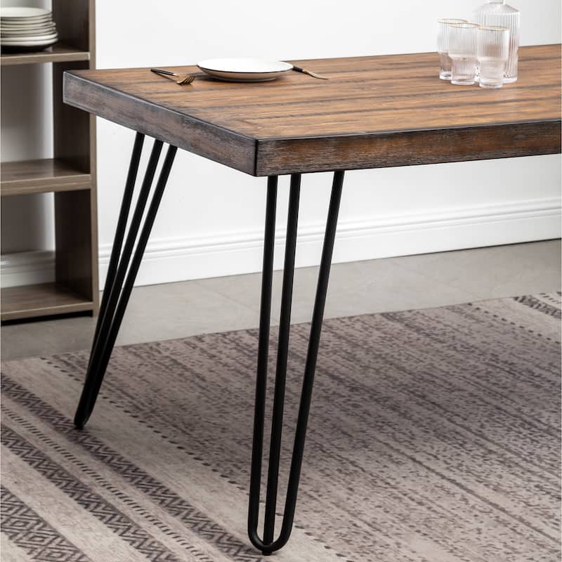 Roundhill Furniture Aryven Industrial 7-Piece Dining Set