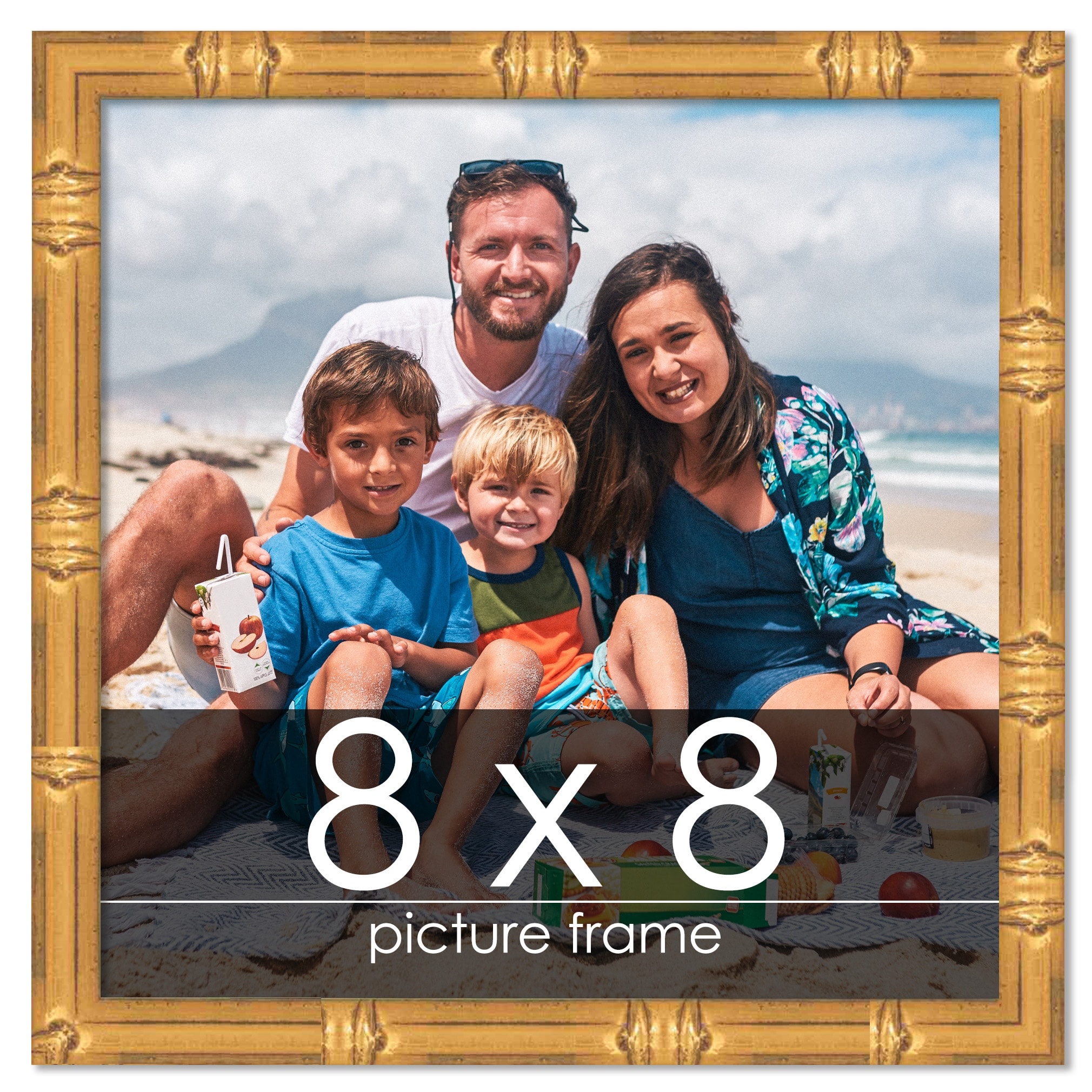 8x8 Bamboo Gold Wood Picture Square Frame - Picture Frame Includes UV  Acrylic, Foam Board Backing, & Hanging Hardware! - Bed Bath & Beyond -  36876381