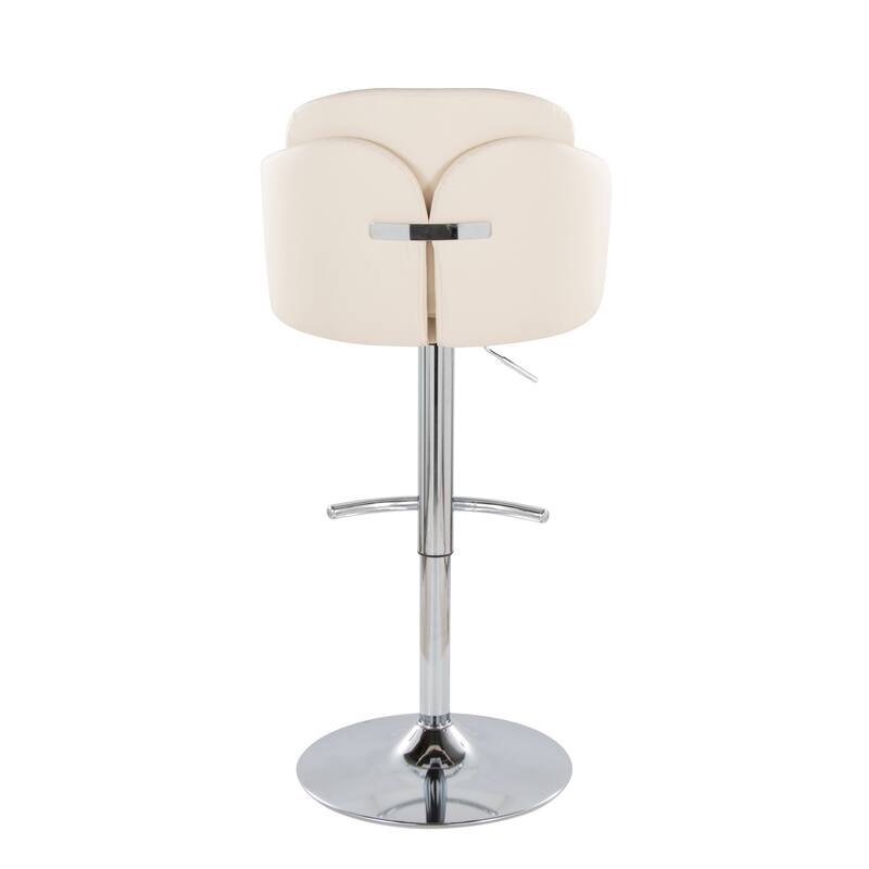 Porch & Den Dahlia Adjustable Bar Stool with Rounded T Footrest (Set of 2)