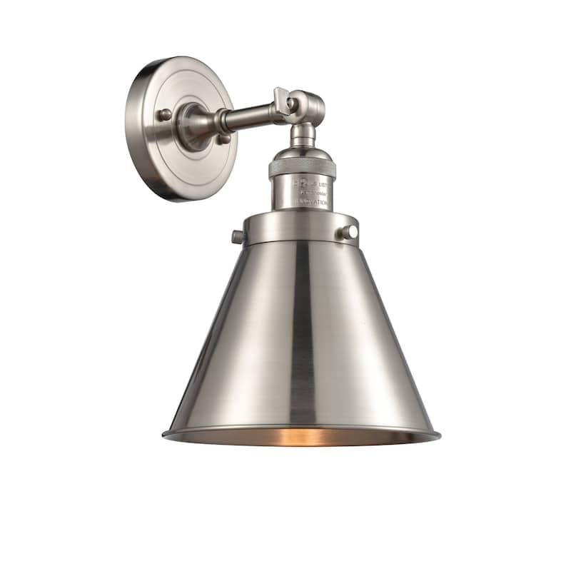 Innovations Lighting Appalachian Single Light 13" Tall Bathroom Sconce - Brushed Satin Nickel