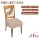 preview thumbnail 12 of 12, PU Dining Chair Seat Covers, Stretch Chair Cushion Slipcovers, Waterproof Rear Covers Protector - 4Pcs