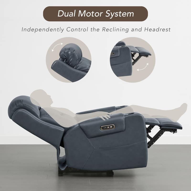 Anya Power Genuine Leather Recliner Chair Lay Flat Recliner