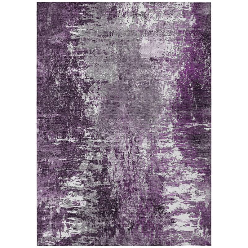 HomeRoots Abstract Transitional Rectangle Outdoor Rug