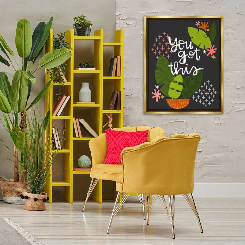 Stupell Modern You Got This Plant Framed Floater Canvas Wall Art Design By Mandy Ford Art + Illustration