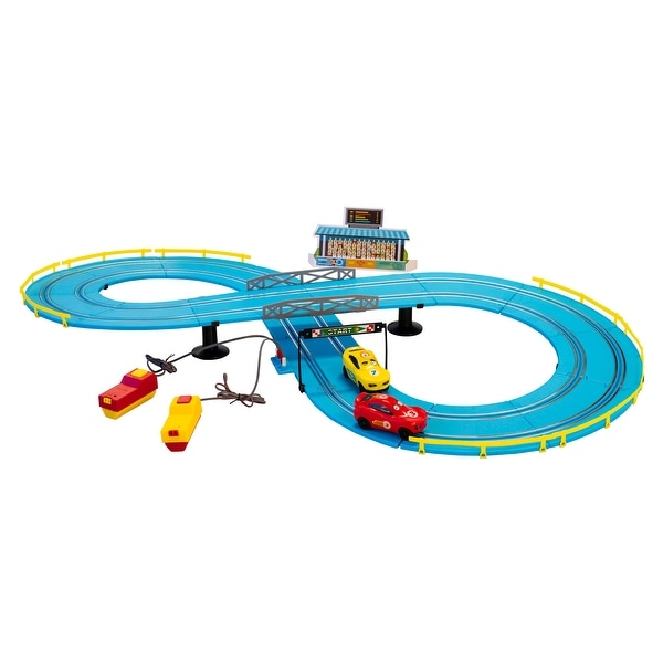 Battery Operated Junior Drive Road Racing Set. Opens flyout.