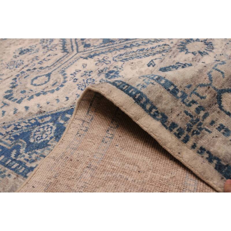 ECARPETGALLERY Hand-knotted Jules Serapi Ivory Wool Rug - 8'2 x 9'10