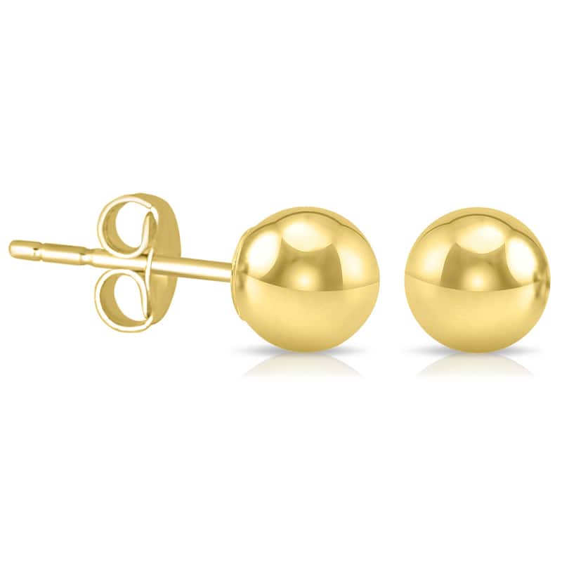Marquee Jewels 4MM 14K Yellow Gold Filled Round Ball Earrings