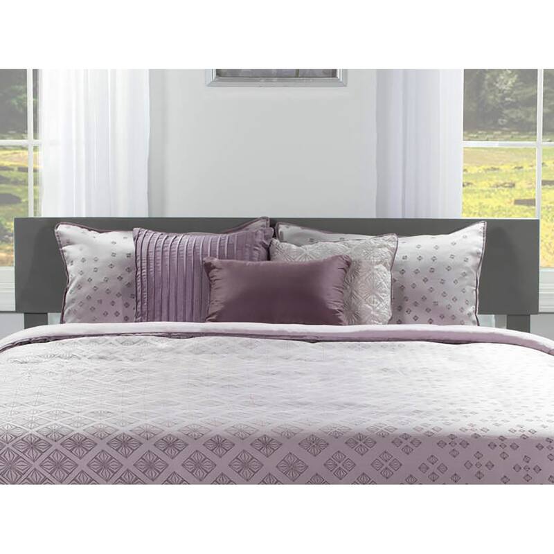 Orlando Full Low Profile Wood Platform Bed in Grey