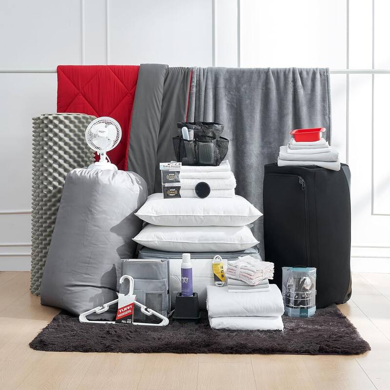 100% Complete Twin XL Bedding & Dorm Essentials Package