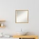 preview thumbnail 25 of 29, Beveled Wood Bathroom Wall Mirror - Svelte Polished Gold Frame
