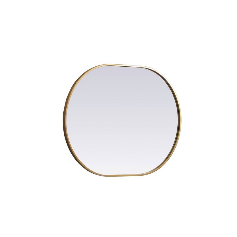 Indigo Home Metal Frame Oval Mirror 27x36 Inch