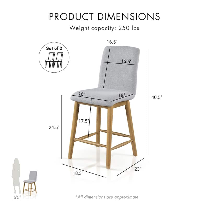 Furniture of America Nayel Modern 7-Piece Genuine Marble Counter Height Dining Table Set