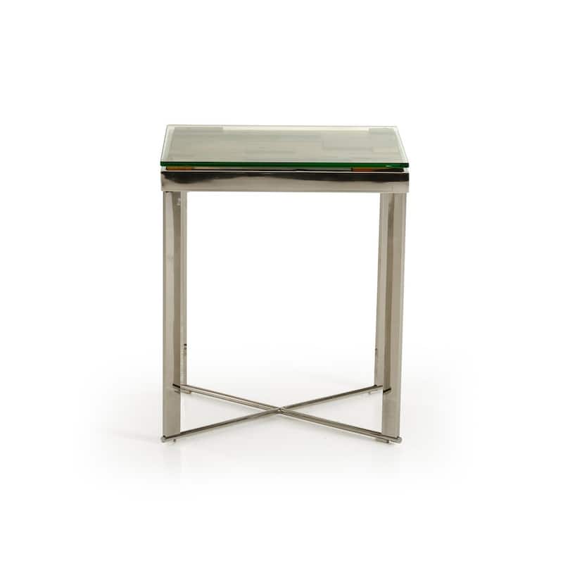 Modrest Santiago Modern Rectangular Wood Mosaic End Table