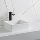 preview thumbnail 9 of 7, Karran Quattro Vibrant Matte White Acrylic 15 in. Square Bathroom Vessel Sink