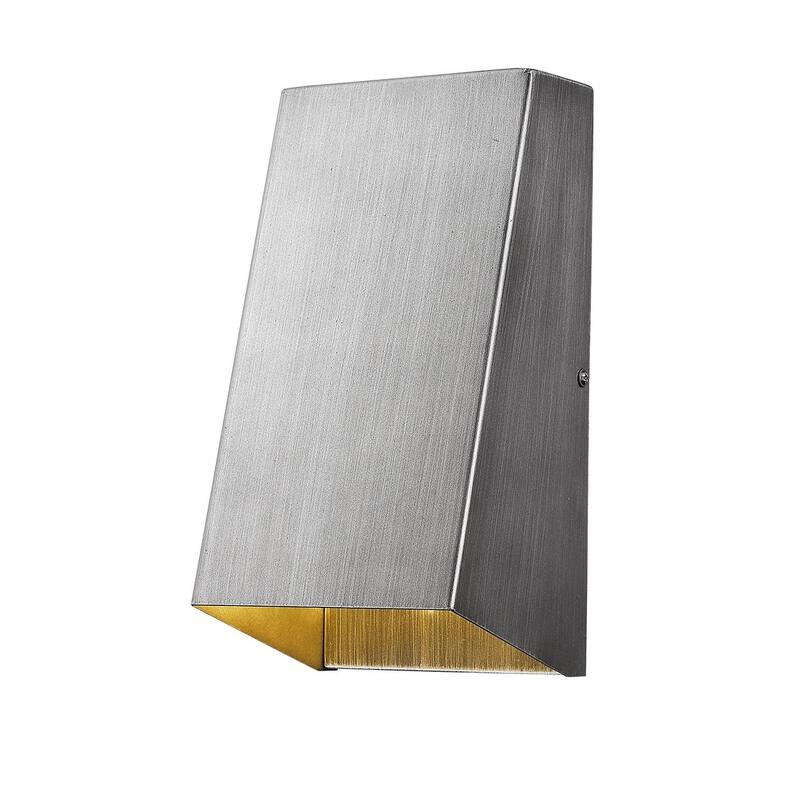 Brushed Silver Geometric Wall Sconce 6' x 7' Bed Bath & Beyond