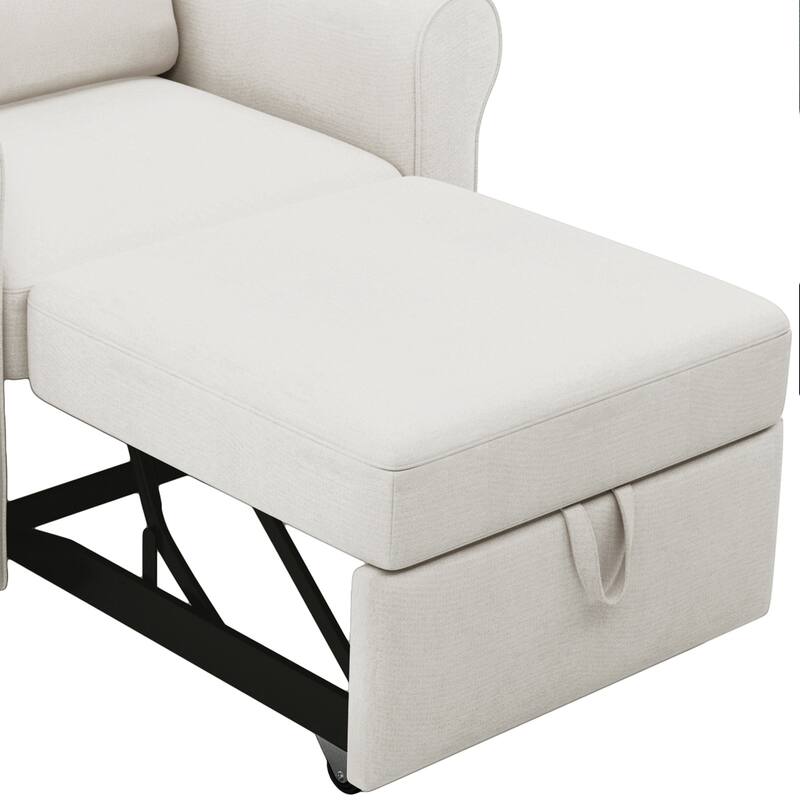 3-in-1 Adjustable Sleeper Sofa Bed, Pull Out Sofa Chair, Convertible Folding Bed for Living Room