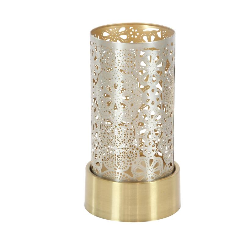 Metal Candle Lantern - Set of 2 Gold - Roche River Decor