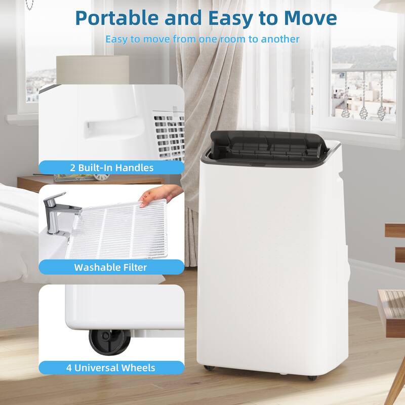 14,000Btu Portable Air Conditioner, Cools up to 750 Sq.ft