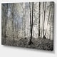 preview thumbnail 2 of 15, Designart "Dark Morning in Forest Panorama" Large Canvas Art Print - Multi-color