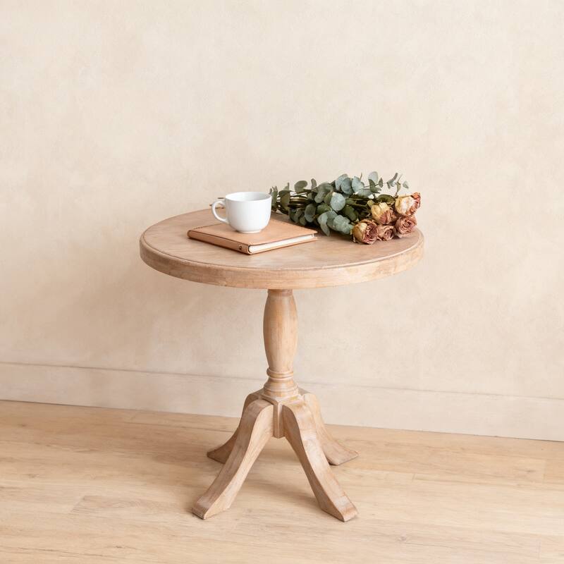 23.6'' Round Wooden End Table