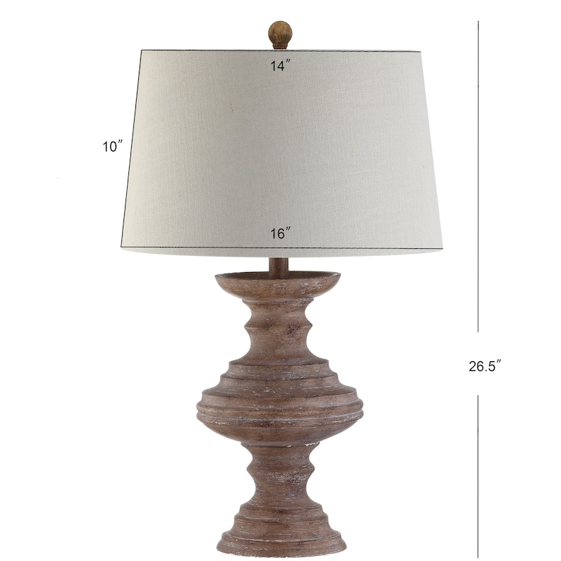 Bradley 26.5" Resin LED Table Lamp, Brown by JONATHAN Y