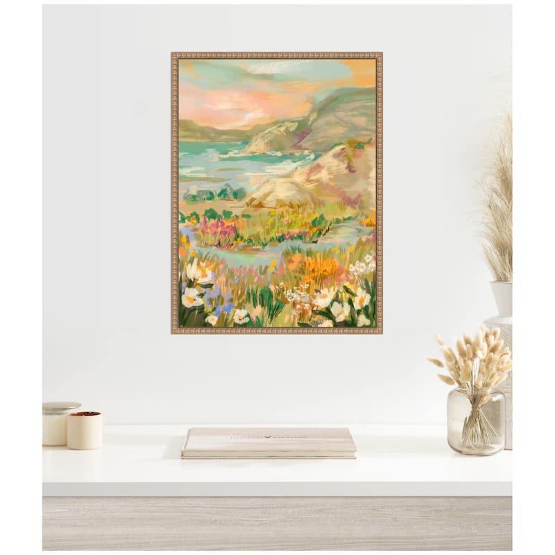 Kate and Laurel Sylvie Landscape 4 Framed Canvas by Annie Quigley