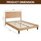 BIKAHOME Mid-Century Modern Solid Wooden Platform Bed with Adjustable Height Headboard for Bedroom - Full