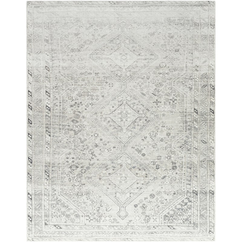 Livabliss Traditional Amelie Medallion Washable Area Rug