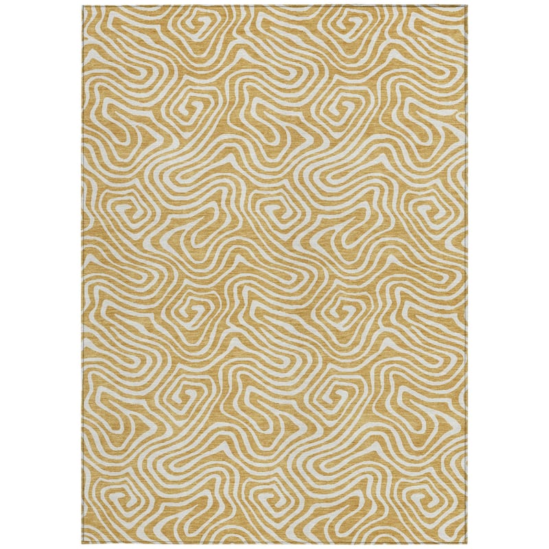 HomeRoots Abstract Transitional Rectangle Outdoor Rug
