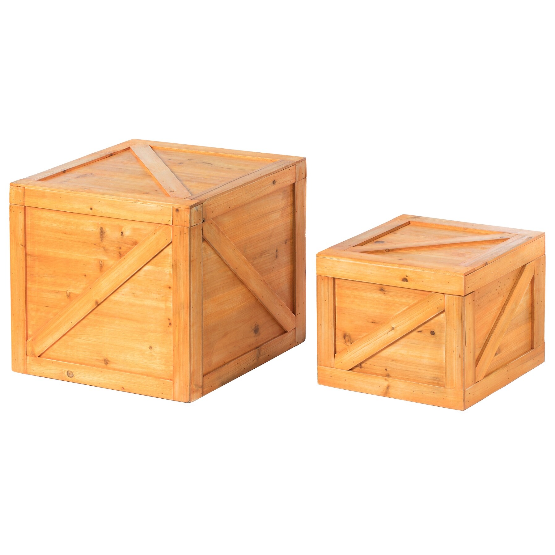 Square Decorative Wooden Chest Trunk Overstock 32028778