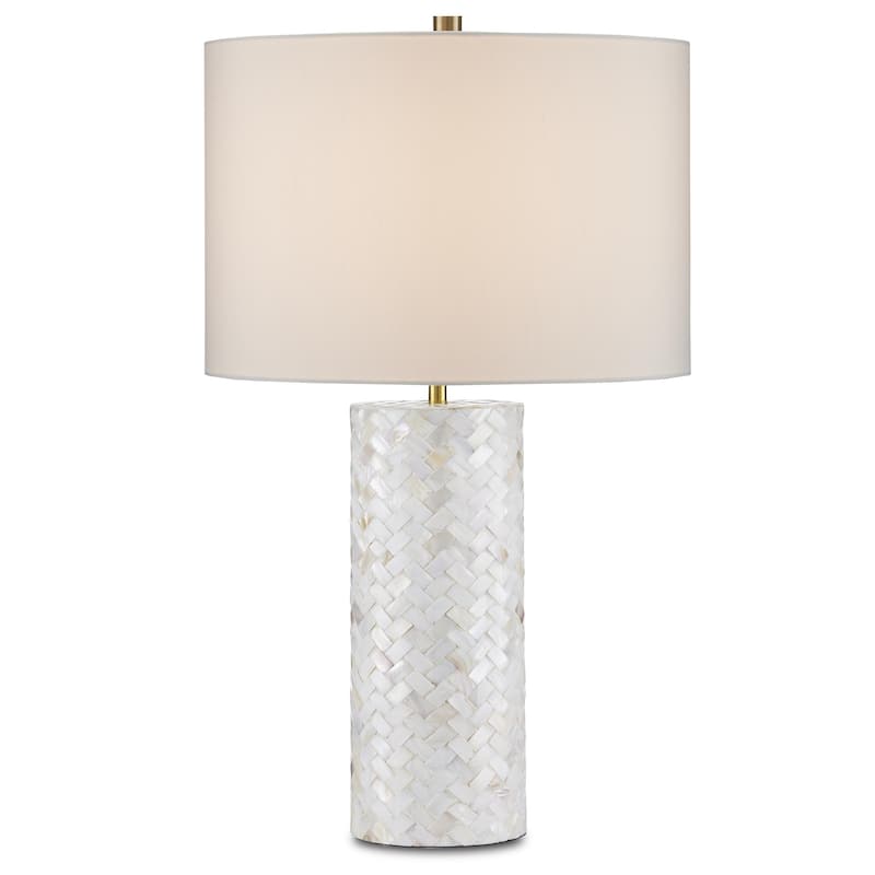 Currey & Company Meraki Mother-of-Pearl Table Lamp - 27"h x 16"dia - 27"h x 16"dia - Natural