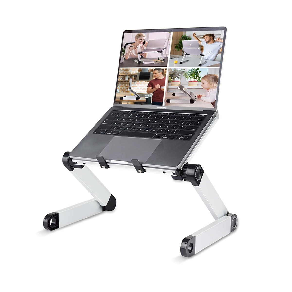 Rainbean Aluminum Adjustable And Foldable Portable Laptop Stand In Black Overstock 32465848