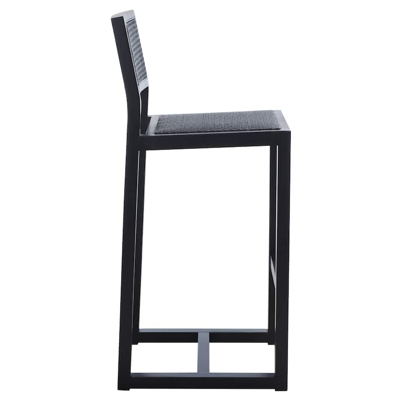 SAFAVIEH Evangeline Rattan Bar Stool - 16" W x 19" D x 41" H - 16Wx19Dx41H