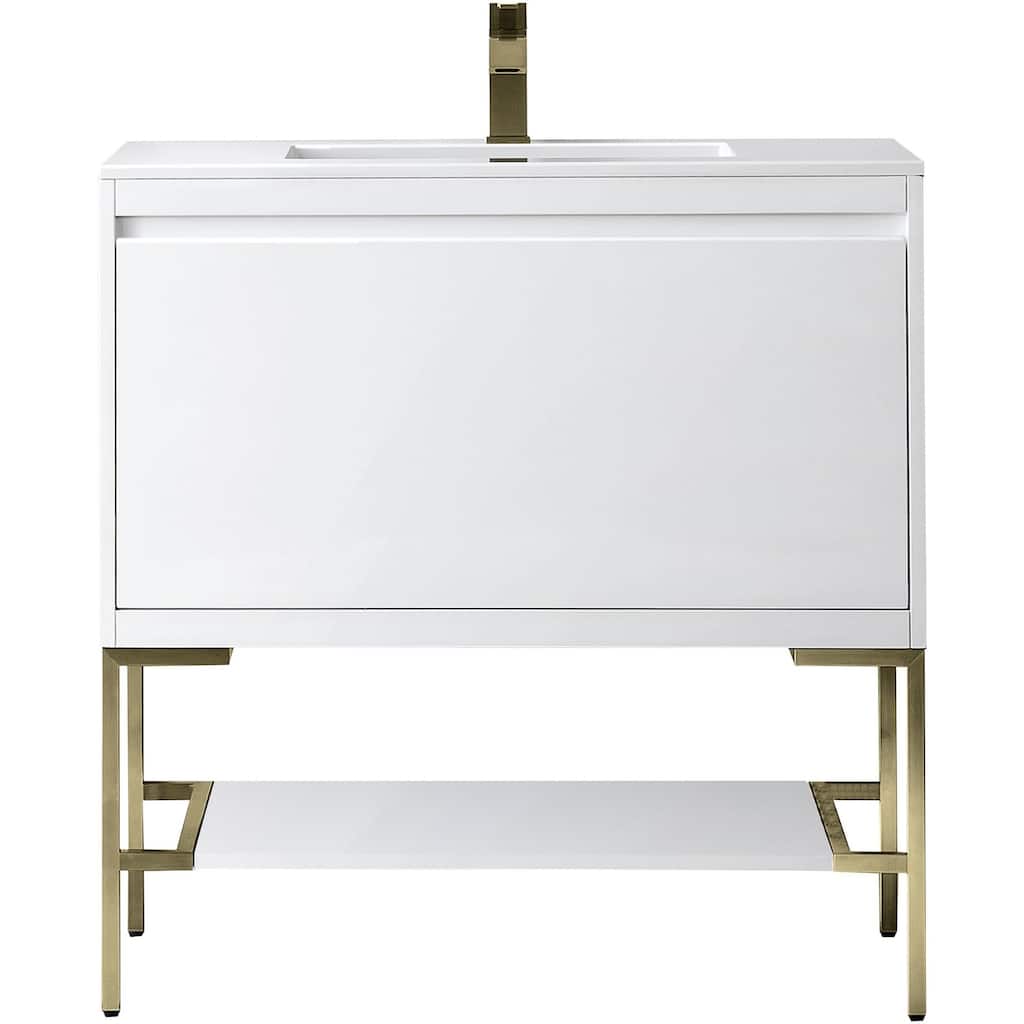James Martin Vanities 805-V35.4-CB-GW Mantova 36" Single Basin Poplar