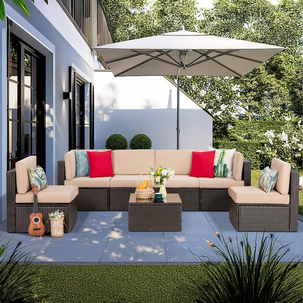 Futzca 7 Pieces Outdoor Patio Furniture Sets
